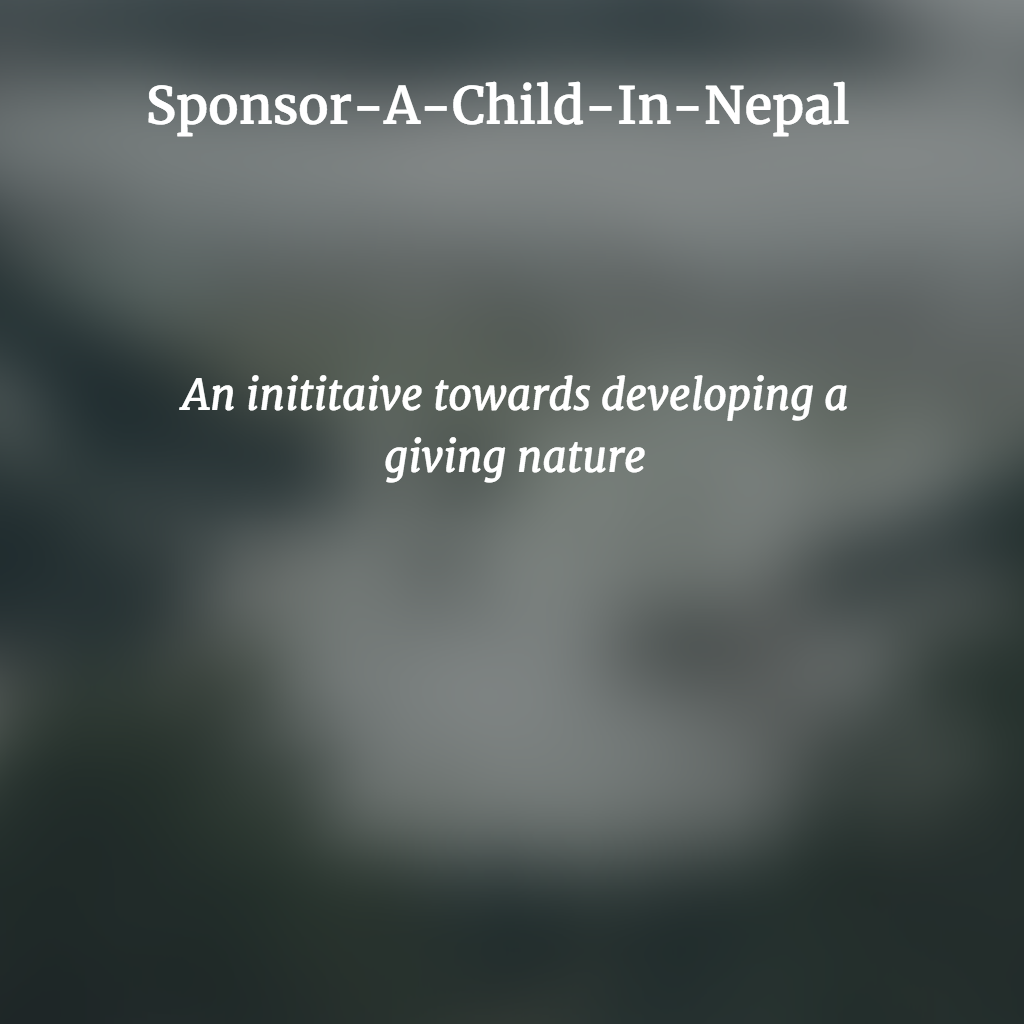 Sponsor-A-Child-In-Nepal